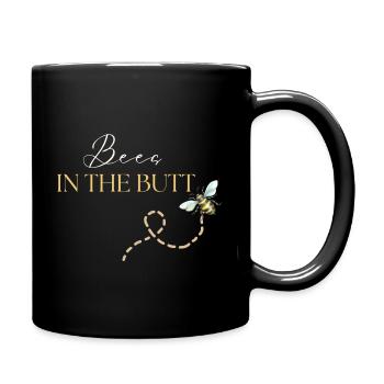 Bees in the Butt / Hummeln im Hintern Hoody - Tasse einfarbig - Schwarz - Rechts