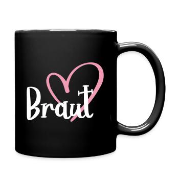 Braut - Tasse einfarbig - Schwarz - Rechts
