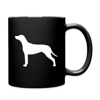 Rhodesian Ridgeback Silhouette - Tasse einfarbig - Schwarz - Rechts