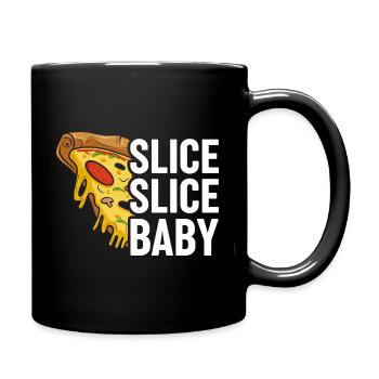 pizza pizza slice cheese pizza pizza lover - Full Colour Mug - black - Right