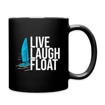 Segelboot Kapitän Spruch Zum Segeln - Tasse einfarbig - Schwarz - Rechts