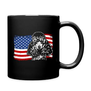 Zwergpudel Amerika Fahne Hunde Wilsigns - Tasse einfarbig - Schwarz - Rechts