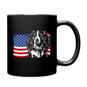 Nederlandse Kooikerhondje Amerika Flag Dogs - Mug uni - noir - Droite