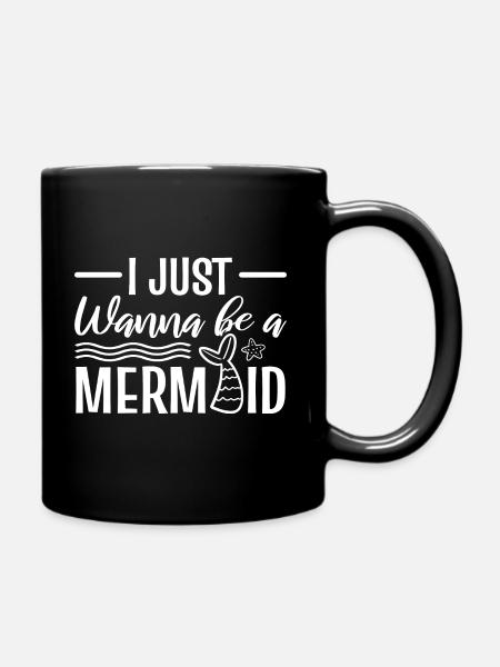 Meerjungfrau Fan - Tasse einfarbig - Schwarz