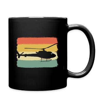 Hubschrauberluftfahrt Hubschrauber Pilot - Tasse einfarbig - Schwarz - Rechts