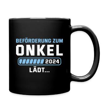 Werdender Onkel 2024 Schwangerschaftsankündigung - Tasse einfarbig - Schwarz - Rechts