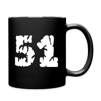 51 Zahl Trikot - Tasse einfarbig - Schwarz - Rechts