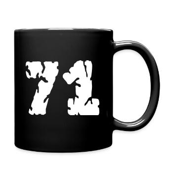 71 Zahl Trikot - Tasse einfarbig - Schwarz - Rechts