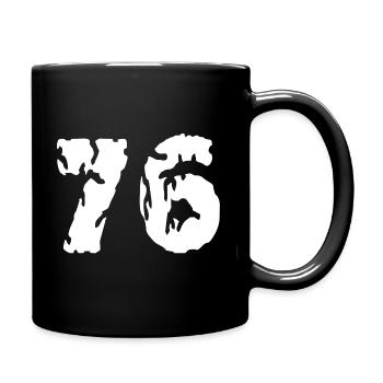 76 Zahl Trikot - Tasse einfarbig - Schwarz - Rechts