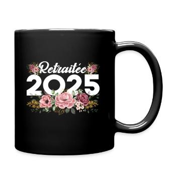 Retraitée 2025 - Mug uni - noir - Droite