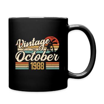 Octobre 1988 Cadeau Anniversaire - 1988 - Mug uni - noir - Droite