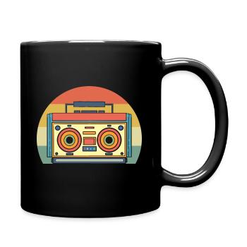 Antikes Radio Antiquitätensammler - Tasse einfarbig - Schwarz - Rechts