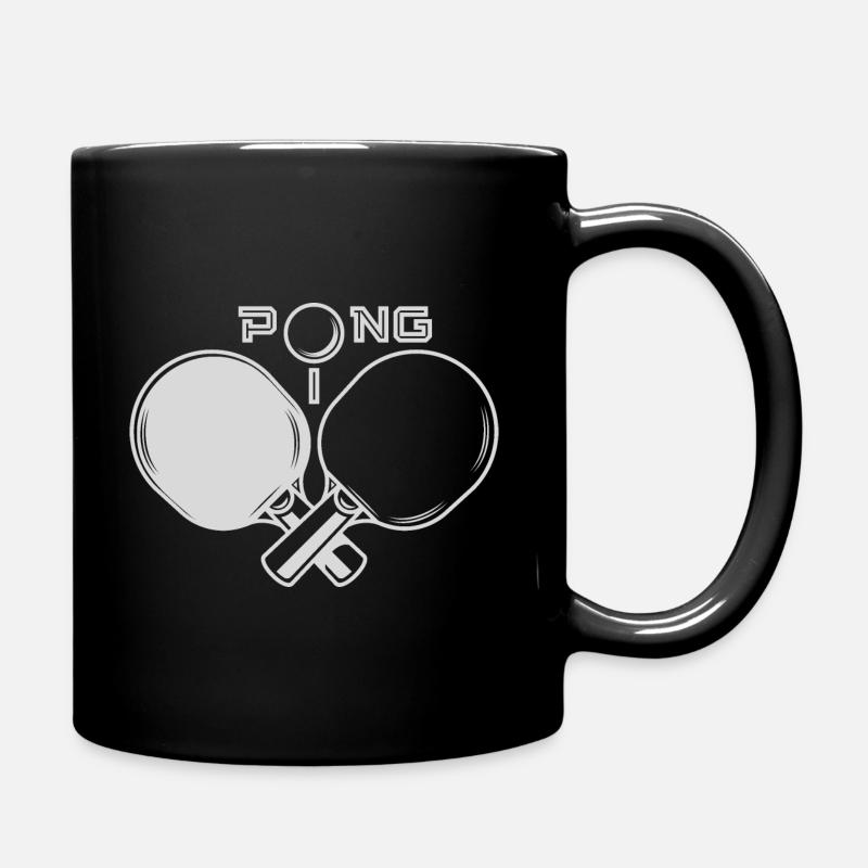 Vintage Tischtennis - Tasse einfarbig - Schwarz