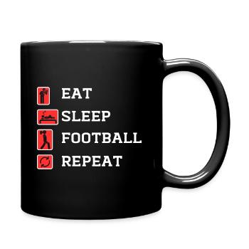 FOOTBALL REPEAT - Mug uni - noir - Droite