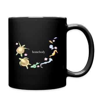 Homebody (white text) - Full Colour Mug - black - Right