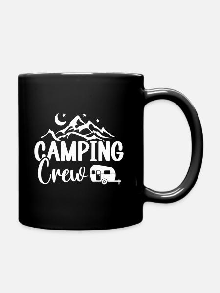 Camping-Crew Lustige Camping-Liebhaber - Tasse einfarbig - Schwarz