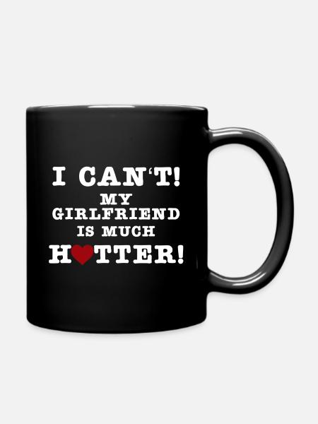 Love Shirt About My Girlfriend - Full Colour Mug - black