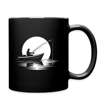 Fishing at night - Full Colour Mug - black - Right
