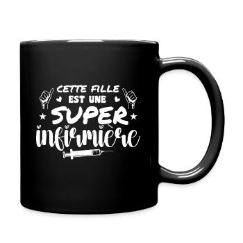 Dieses Mädchen ist eine großartige Krankenschwester - Tasse einfarbig - Schwarz - Rechts