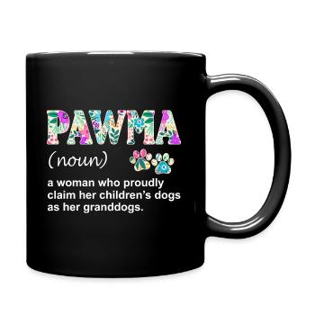 Pawma Substantiv Definition Mama Oma Hundeliebhaber - Tasse einfarbig - Schwarz - Rechts