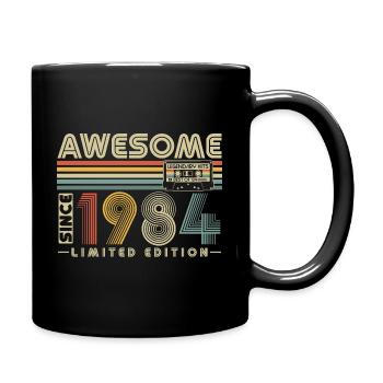 Great Since 1984 Vintage Birthday Retro - Full Colour Mug - black - Right