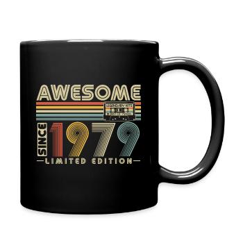 Großartig seit 1979 Jahrgang Geburtstag Retro - Tasse einfarbig - Schwarz - Rechts