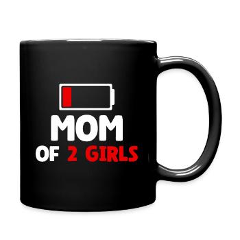 Maman de 2 filles - Mug uni - noir - Droite