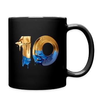 NO. 10 NUMBER 10 COOL 10TH BIRTHDAY - Full Colour Mug - black - Right