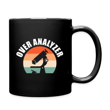 Over Analyzer Bakteriologe - Tasse einfarbig - Schwarz - Rechts