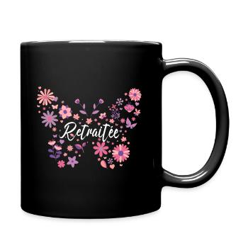 Papillon Jeune Retraitée Femme Retraite - Mug uni - noir - Droite