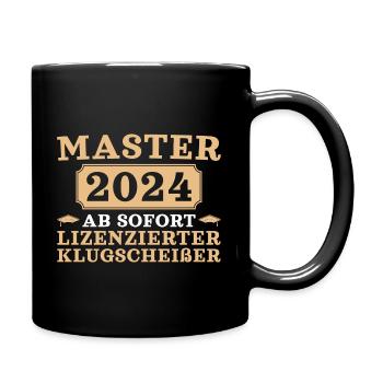 Master Abschluss 2024 - Tasse einfarbig - Schwarz - Rechts