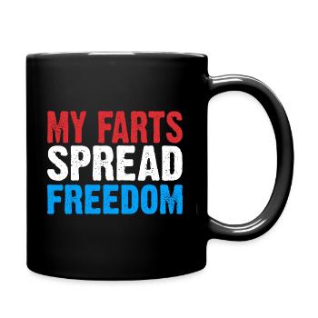 My Farts Spread Freedom - Tasse einfarbig - Schwarz - Rechts
