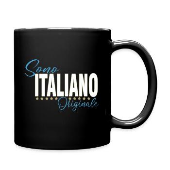 Italiener, Italienisch, Typisch - Tasse einfarbig - Schwarz - Rechts