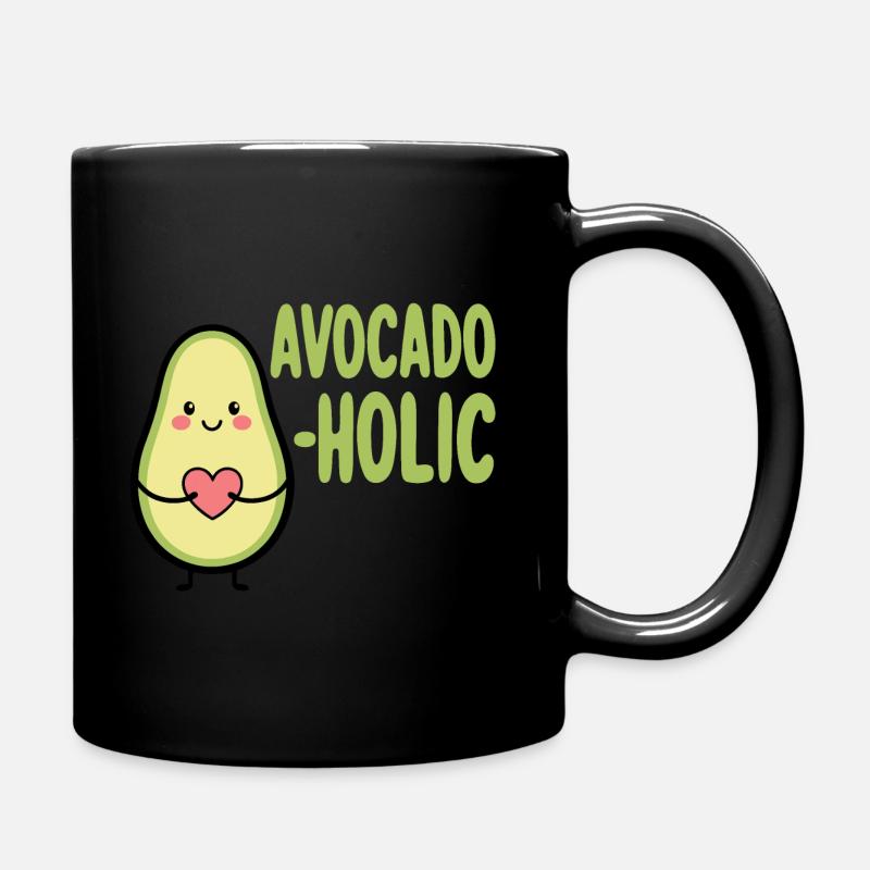 Avocaoholic - Avocadoliebhaber - Tasse einfarbig - Schwarz