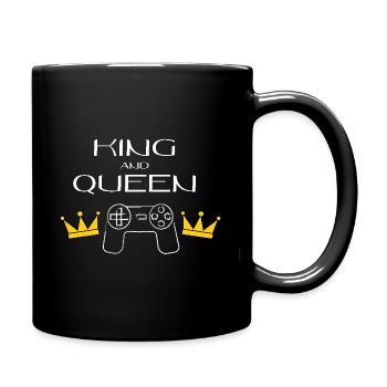Gaming King & Queen - Tasse einfarbig - Schwarz - Rechts