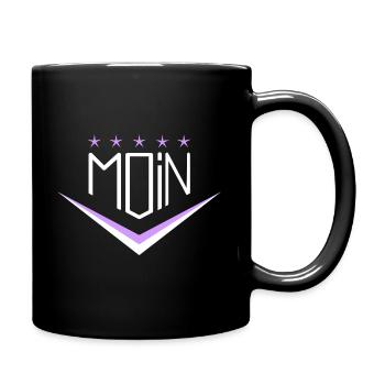 Moin Logo Anker Nordisch Moin Hamburg Dialekt - Tasse einfarbig - Schwarz - Rechts