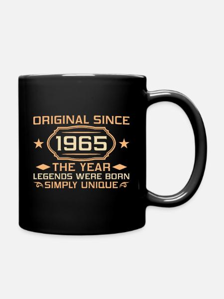 1965 Jahrgang Original Vintage 60. Geburtstag - Tasse einfarbig - Schwarz