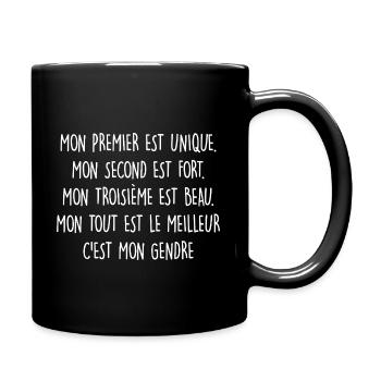 Mon gendre est beau - Mug uni - noir - Droite