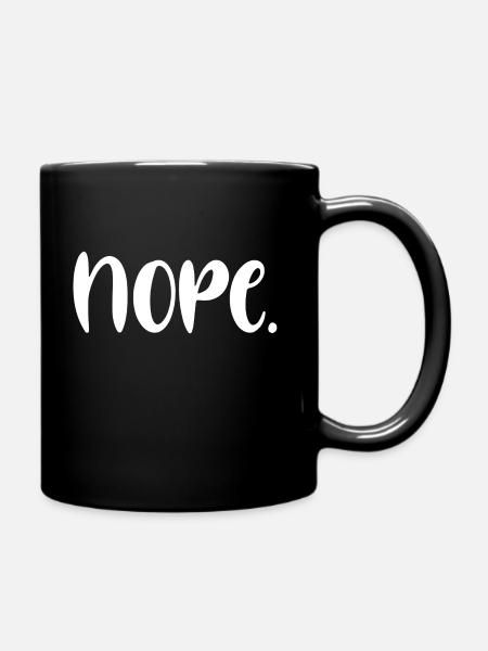 NOPE - Tasse einfarbig - Schwarz