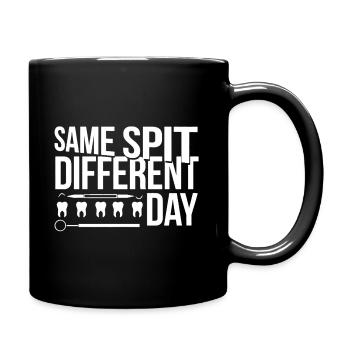 Dentist Same Spit Different - Full Colour Mug - black - Right