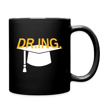 Doktor Doktortitel Doktorand Promotion Ingenieur - Tasse einfarbig - Schwarz - Rechts