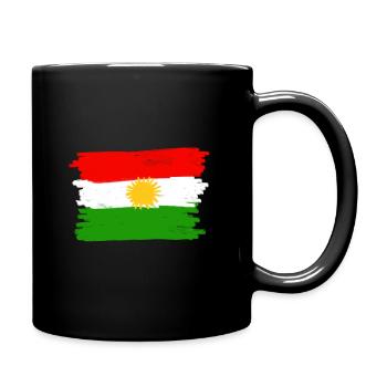 Kurdistan Flagge - Tasse einfarbig - Schwarz - Rechts