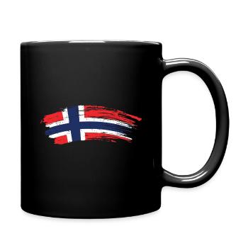 Norwegen - Tasse einfarbig - Schwarz - Rechts