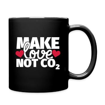 Make Love not CO2 Manifestation climatique - Mug uni - noir - Droite