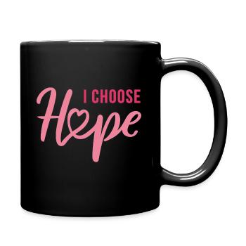 Slogan de la thérapie de traitement du cancer du sein - Mug uni - noir - Droite