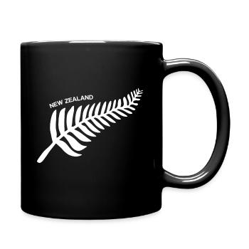 New Zealand long distance logo for vacationers backpackers Maori - Full Colour Mug - black - Right