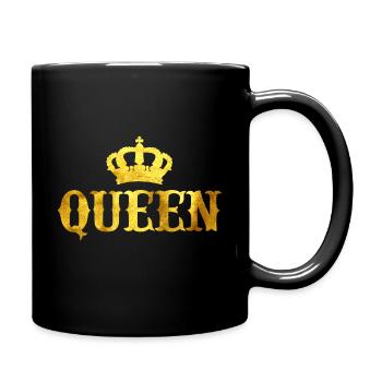 Gold Queen Couple Matching - Full Colour Mug - black - Right