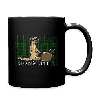 Computer Informatik Nerd Nerdmännchen für - Tasse einfarbig - Schwarz - Rechts