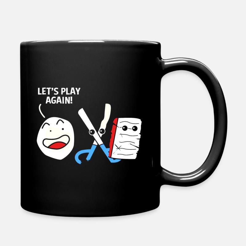 Schere Stein Papier - Tasse einfarbig - Schwarz
