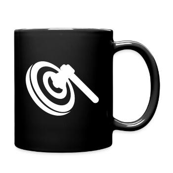 Axt Werfen Volltreffer Ziel Beil Tomahawk - Tasse einfarbig - Schwarz - Rechts